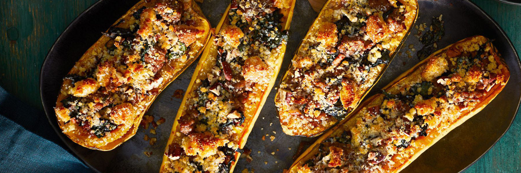 Sausage-stuffed Butternut Squash