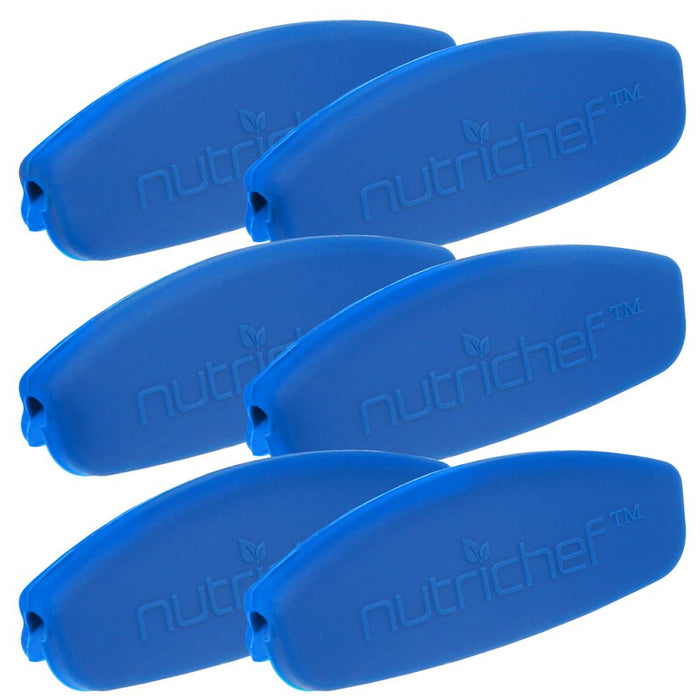 6 Pcs. Blue Silicone Handles - Flexible Design For Nonstick Carbon Steel Bakeware Pans - Compatible With Models: Ncsbsg78, Ncsbsg63, Ncsbsg60, Ncsbsg36