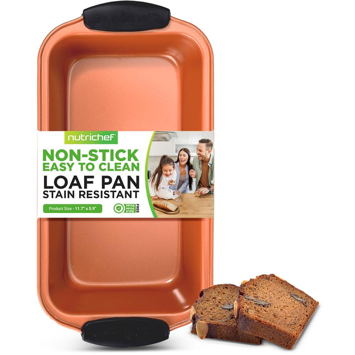 Non-Stick Loaf Pan - Flexible Nonstick Carbon Steel With Blue Silicone Handles, Compatible With Models: Ncsbs54S, Ncsbs52S (Copper)