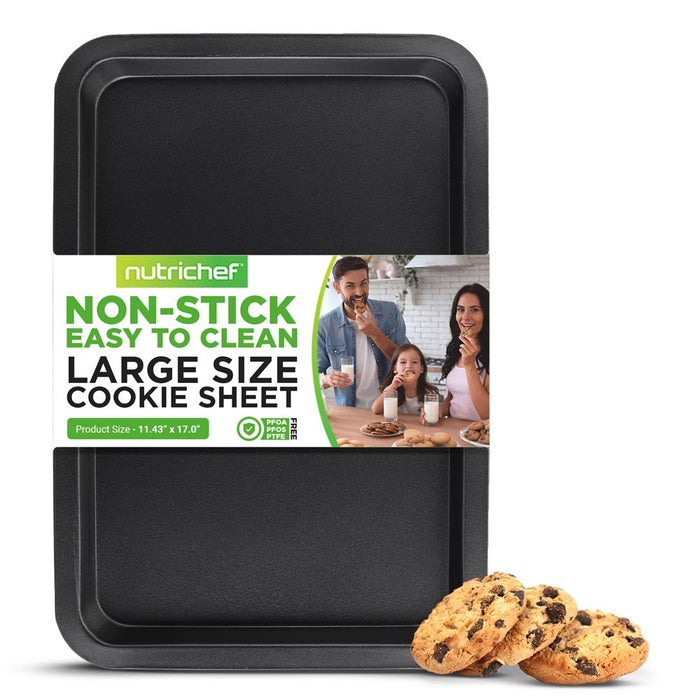 Large Cookie Sheet - Non-Stick Bake Trays With Black Coating Inside & Outside, Compatible With Model: Nczk3B (Gray)
