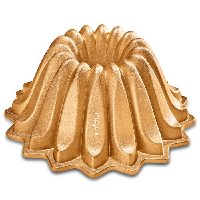 Extra Thick Cast Aluminum Spring Water Fluted Cake Pan Baking Pan, 2 Layers Non-Stick Coating For Easy Release, Baking Supplies
