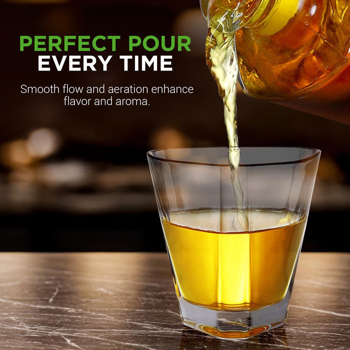 Carafe à whisky pour bar à domicile - Carafe à liqueur en verre pour brandy, vin, whisky ou vodka et plus