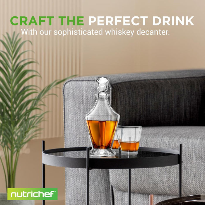 Carafe à whisky pour bar à domicile - Carafe à liqueur en verre pour brandy, vin, whisky ou vodka et plus