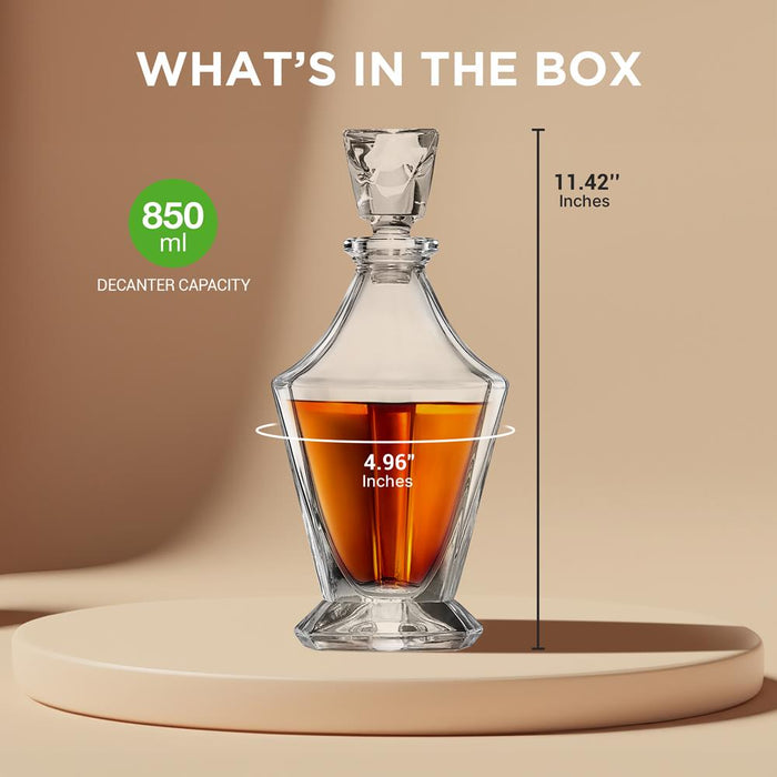 Carafe à whisky pour bar à domicile - Carafe à liqueur en verre pour brandy, vin, whisky ou vodka et plus