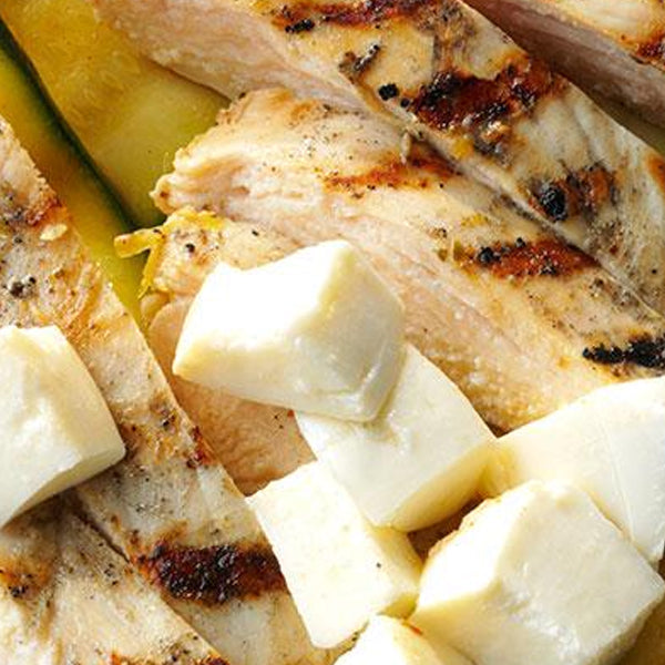 Garlic-grilled Chicken with Pesto Zucchini