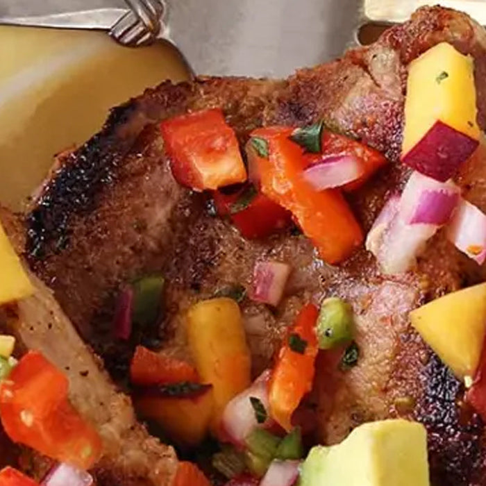 Grilled Pork with Pear Salsa