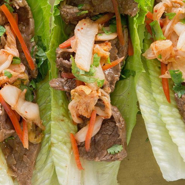 Orange Beef Lettuce Wraps