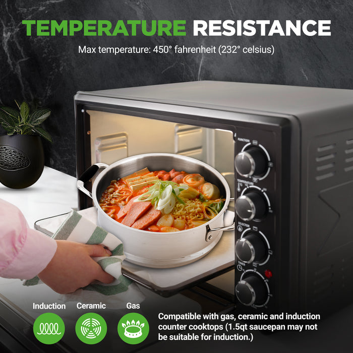 12pc cookware set silicone handles