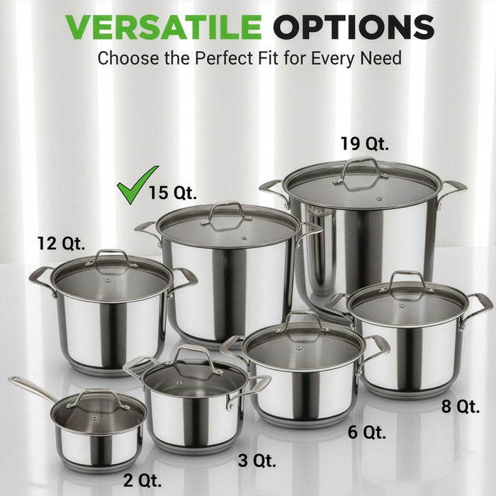 15qt stainless steel stockpot