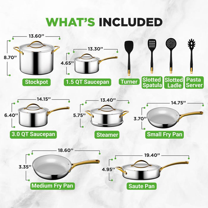 16pc cookware set