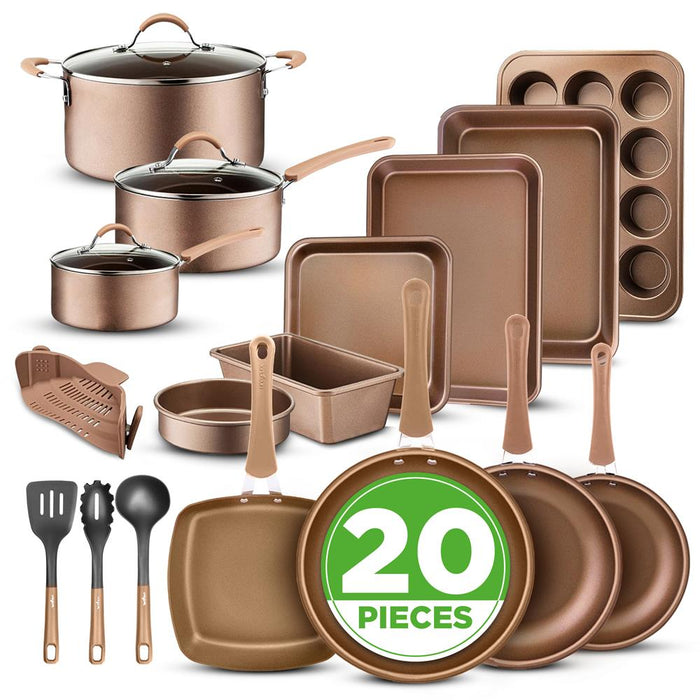 20pc nonstick cookware set