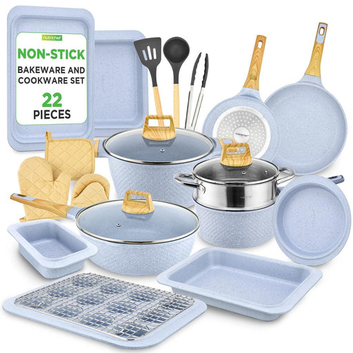  22 Piece Nonstick Cookware Set