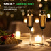 2pc champagne flutes green tint