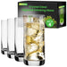 4pc clear drinking glasses