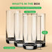 4pc clear drinking glasses