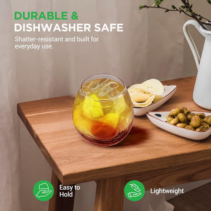 4pc crystal wine glasses