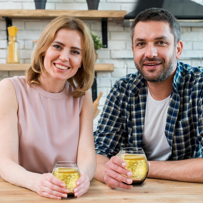 4pc crystal wine glasses