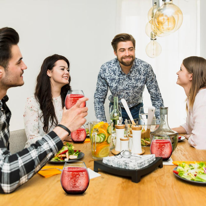 4pc crystal wine glasses