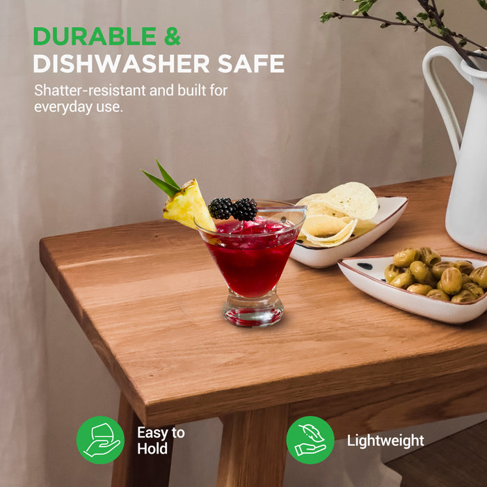 stemless martini glasses