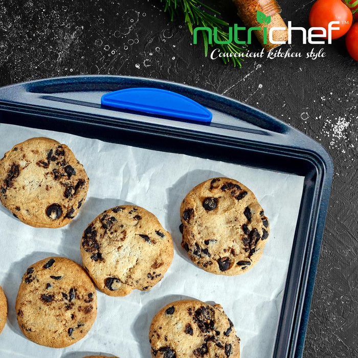 Blue Silicone Handles - Flexible Design For Nonstick Carbon Steel Bakeware Pans - Compatible With Models: Ncbk10S, Ncbk3S