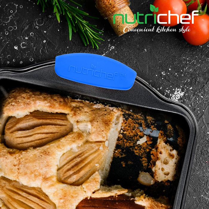 6 Pcs. Blue Silicone Handles - Flexible Design For Nonstick Carbon Steel Bakeware Pans - Compatible With Models: Ncsbsg78, Ncsbsg63, Ncsbsg60, Ncsbsg36
