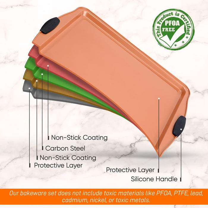 Large Cookie Sheet -Commercial Grade Restaurant Quality Metal Bakeware, Compatible With Models: Ncsbs3S45, Nc5Pcs (Copper)