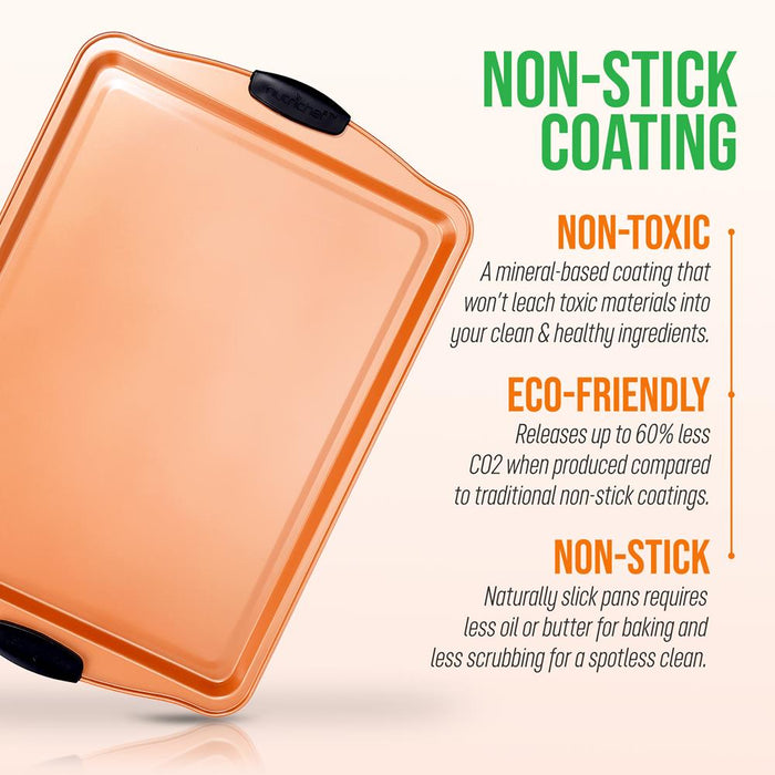 Large Cookie Sheet -Commercial Grade Restaurant Quality Metal Bakeware, Compatible With Models: Ncsbs3S45, Nc5Pcs (Copper)