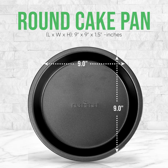 Non-Stick Round Cake Pan - Deluxe Nonstick Gray Coating Inside And Outside, Compatible With Model: Ncbs10S (Black)