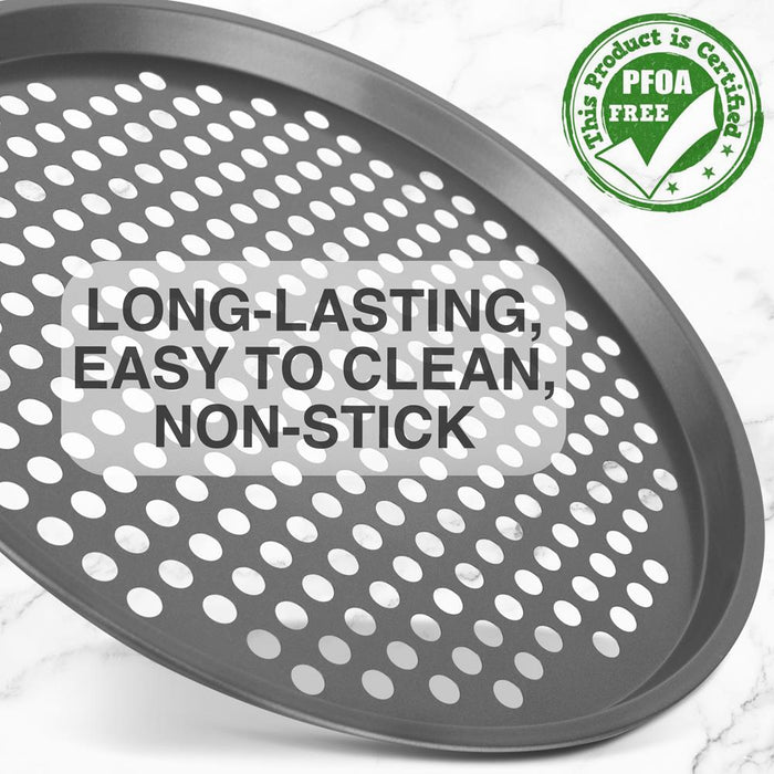 Non-Stick Pizza Pan - Deluxe Nonstick Gray Coating Inside And Outside,  Compatible With Model: Ncbs10S (Gray)