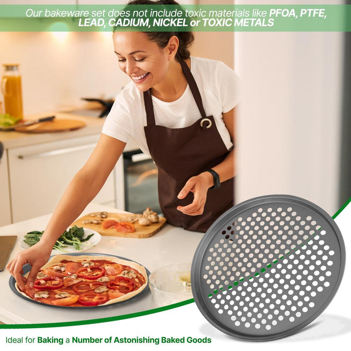 Non-Stick Pizza Pan - Deluxe Nonstick Gray Coating Inside And Outside,  Compatible With Model: Ncbs10S (Gray)