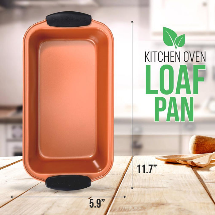 Non-Stick Loaf Pan - Flexible Nonstick Carbon Steel With Blue Silicone Handles, Compatible With Models: Ncsbs54S, Ncsbs52S (Copper)