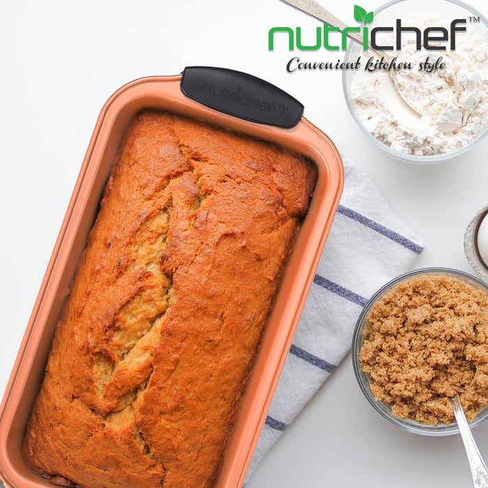 Non-Stick Loaf Pan - Flexible Nonstick Carbon Steel With Blue Silicone Handles, Compatible With Models: Ncsbs54S, Ncsbs52S (Copper)