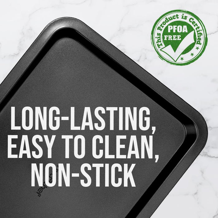 Medium Cookie Sheet - Non-Stick Bake Trays With Black Coating Inside & Outside, Compatible With Model: Nczk3B (Gray)