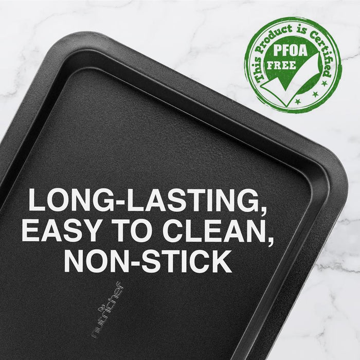 Large Cookie Sheet - Non-Stick Bake Trays With Black Coating Inside & Outside, Compatible With Model: Nczk3B (Gray)