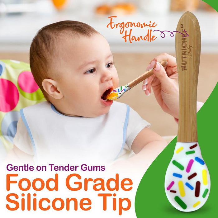 Sparkle Bamboo Dinnerware Set With Silicone Suction For Kids