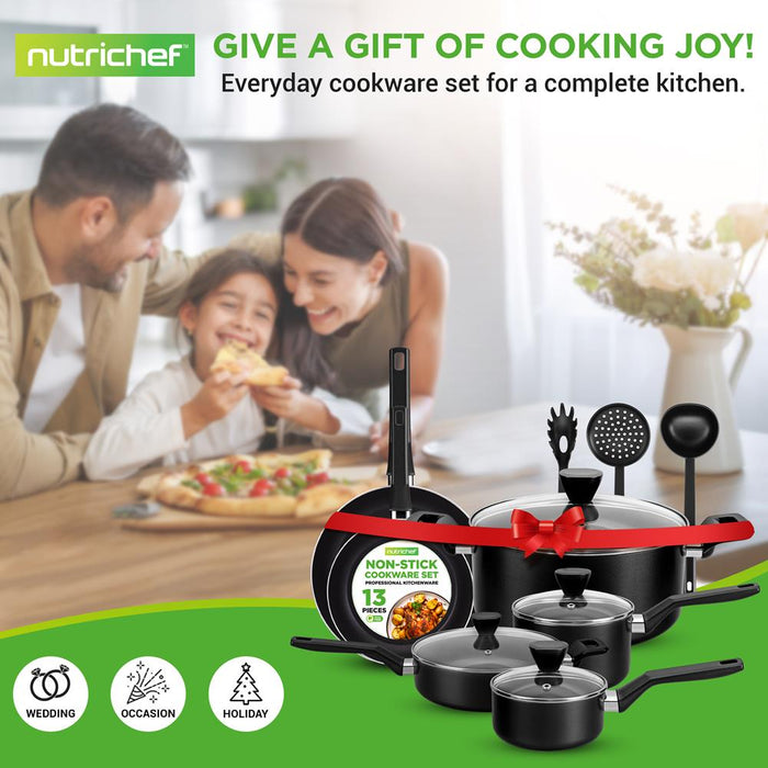 Kitchenware Pots & Pans - Stylish Kitchen Cookware Set, Non-Stick (13-Piece Set)