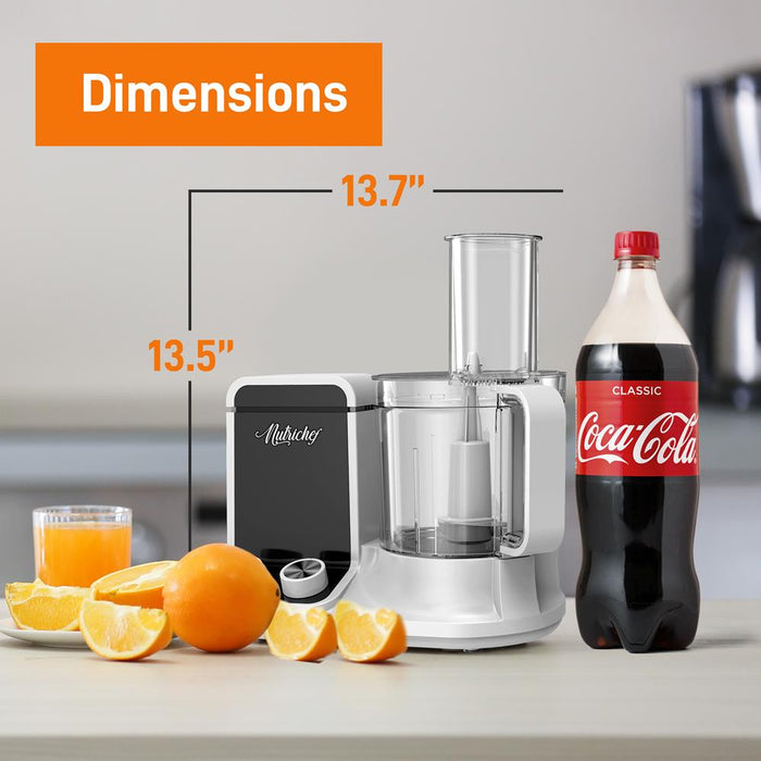 Robot culinaire multifonction - Moteur puissant ultra silencieux, comprend 6 lames d'attachement, capacité jusqu'à 2L 