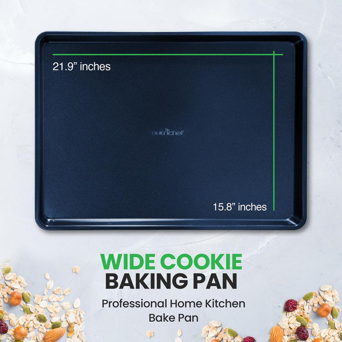 Non-Stick Mega Bake Pan - Stylish Metallic Coating, Dishwasher Safe And Pfoa, Pfos, Ptfe Free