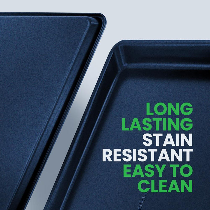 Non-Stick Mega Bake Pan - Stylish Metallic Coating, Dishwasher Safe And Pfoa, Pfos, Ptfe Free