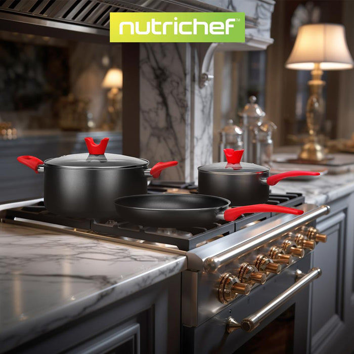 Kitchenware Pots & Pans - High Qualified Basic Kitchen Cookware Set, Non-Stick Bakeware With Utensils (21-Piece Set)