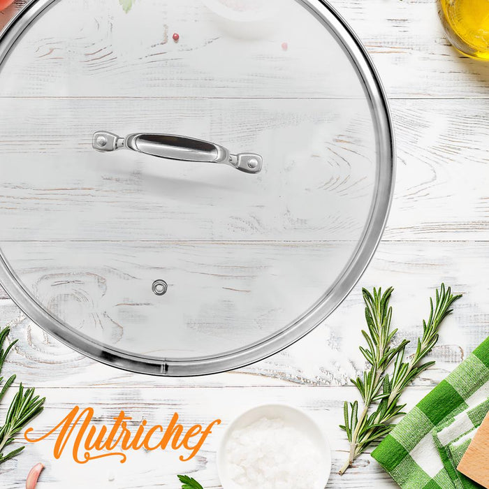 Cookware Stockpot Lid - See-Through Tempered Glass Lids (Works With Model: Ncsp16)
