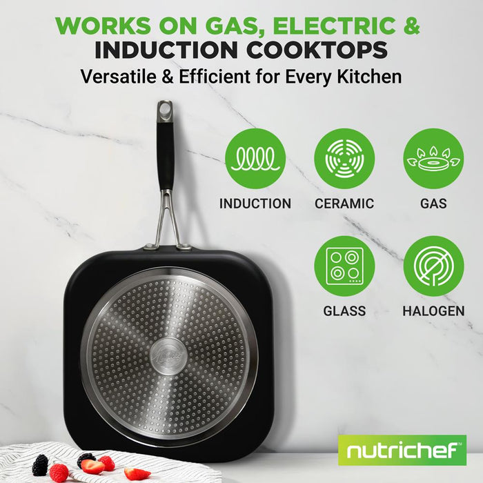 3 Layers Copper Non-Stick Coating Inside, Hard-Anodized Looking Heat Resistant Lacquer Outside