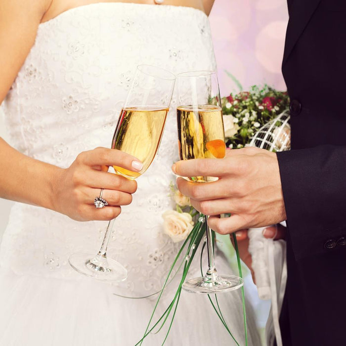 2 Pcs. Of Crystal Champagne Flutes - Ultra Clear, Elegant Champagne Glasses, Hand Blown