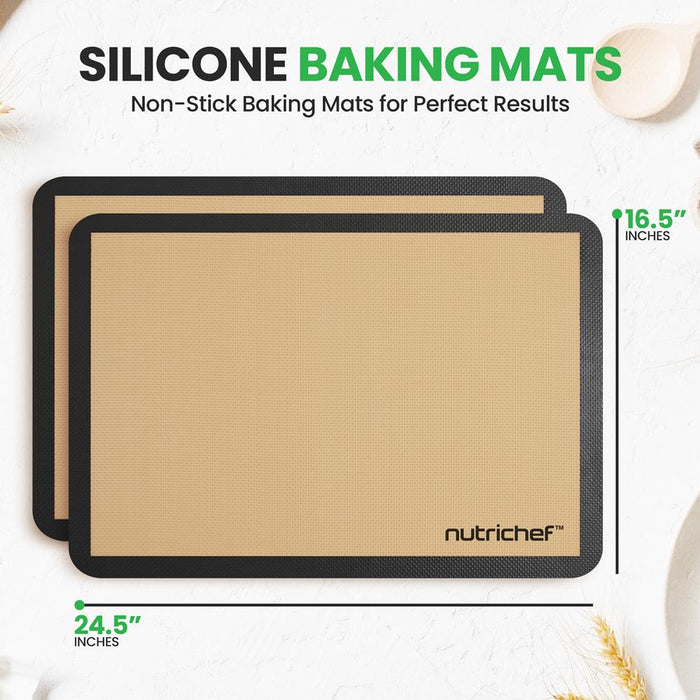 Silicone Baking Sheet - Reusable, Easy & Convenient, Nonstick Matt Used For Oven - (Black)
