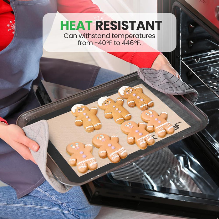 Silicone Baking Sheet - Reusable, Easy & Convenient, Nonstick Matt Used For Oven - (Black)