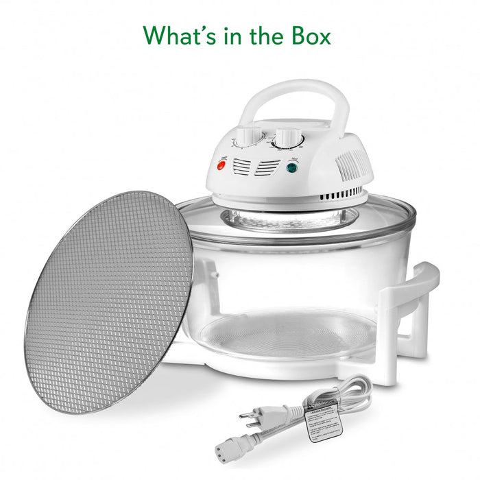 Four à convection avec friteuse à air - Cuisinière de cuisine pour une cuisson saine et une friture à l'air avec temps et température réglables 