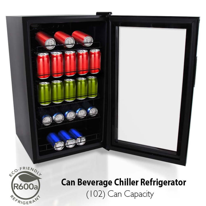 Réfrigérateur Compact pour Boissons - Refroidisseur de Boissons en Canettes (Capacité de 132 Canettes) 