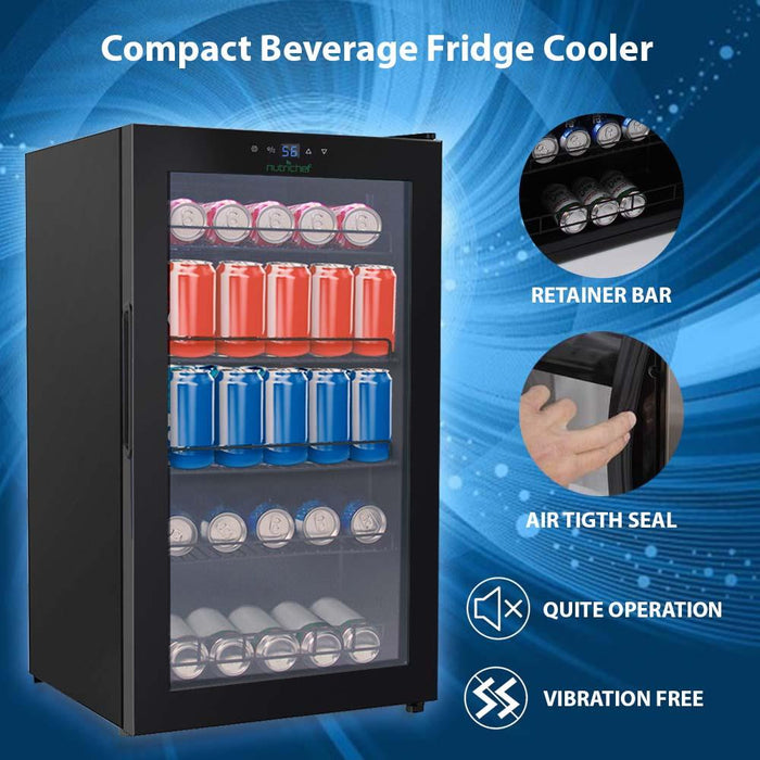 Réfrigérateur Compact pour Boissons - Refroidisseur de Boissons en Canettes (Capacité de 132 Canettes) 