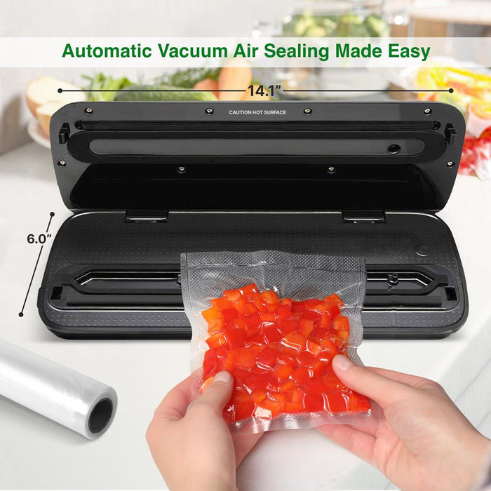 Automatic Food Vacuum Sealer - Electric Air Sealing Preserver System (Silver)