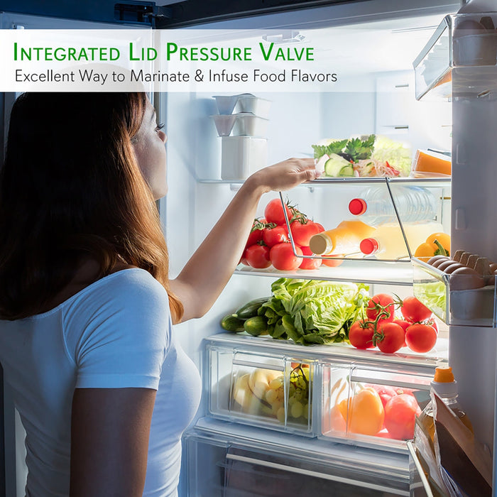 Récipient de Scellage Sous Vide de Cuisine - Accessoire de Boîte Alimentaire à Scellage d'Air (2+ Litres) 